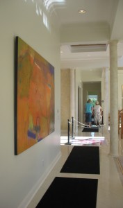 The first-floor hallway that ran the length of the house.