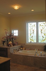The master bathroom.