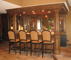The pub in the lower level.