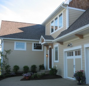 Back door and garage.