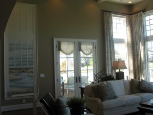 Note the painting on the wall to mimic the other windows.