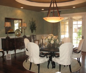 Dining room off foyer.