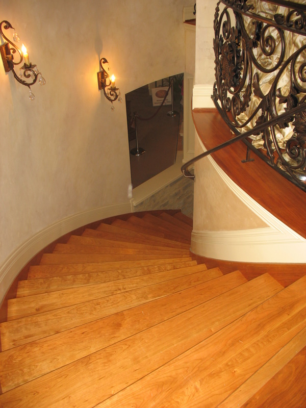 Staircase leading to lower level.