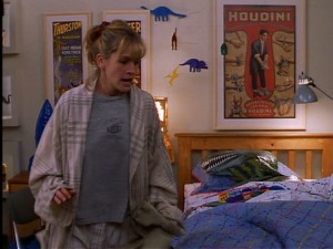 Ben's room in his dad's apartment. For some reason, Isabel, Luke's girlfriend, is left to take care of the kids an awful lot. And she's not very good at it.