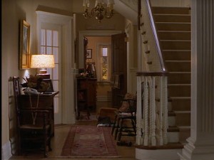 Jackie's front hall and staircase.