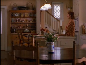 Another view of Jackie's kitchen, with the hutch.