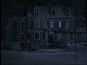 A snowy night at the house.