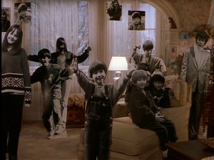 When Jackie returns from the hospital, Isabel surprises her with a room filled with life-sized photographs of her children set. Did anyone else find this a little creepy? No? I guess it's just me... (I did notice the photos were never seen again in the film. Where did Jackie put them all?)