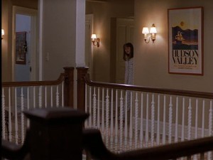 Upstairs hallway of Jackie's house (with Anna peeking around the corner).