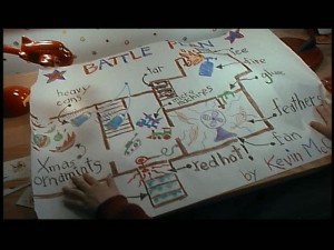 Kevin's "Battle Plan" shows the home's floorplan. Sorta.