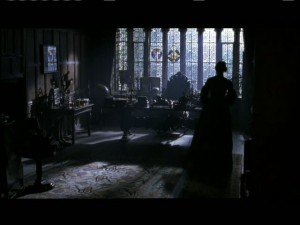 Jane sees Rochester's study for the first time.