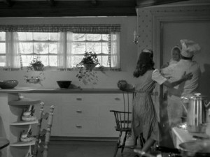 The kitchen is pretty big and modern for 1945, too.