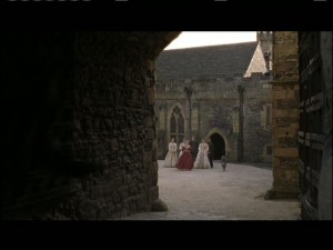 The party guests watch Rochester leave.