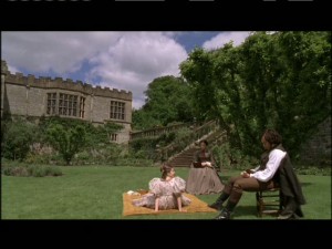 On the lawn.