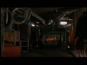 The huge gravity furnace in the basement. We had one of those when I was growing up, and it always freaked me out when I was in the basement alone!