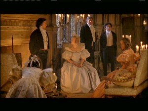 Rochester's high society guests, including Blanche, who is expecting a proposal.