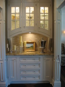 Butler's pantry between kitchen and dining room.