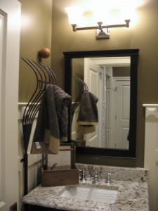A pitchfork to hang your towels on? This was a first for me!