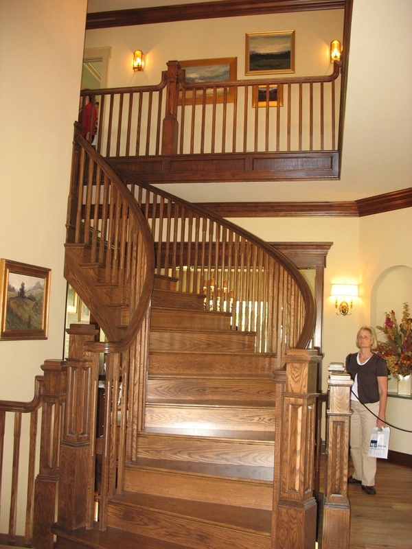 Front staircase off the entry.