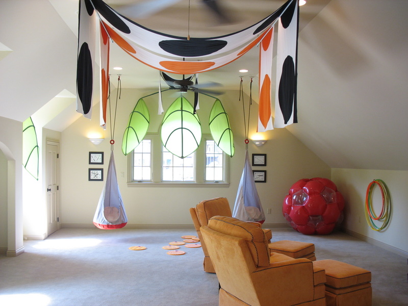 Playroom over the garage.