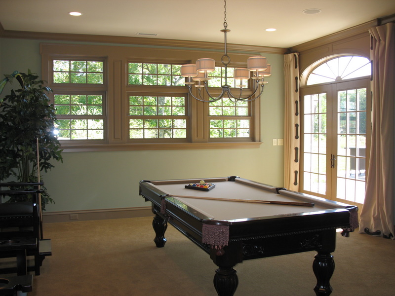 The lower level has plenty of room for a pool table.