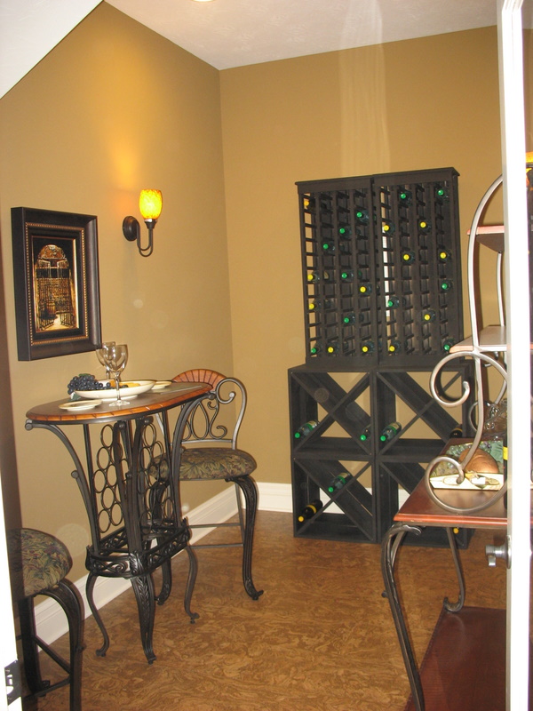 Inside the "wine house."