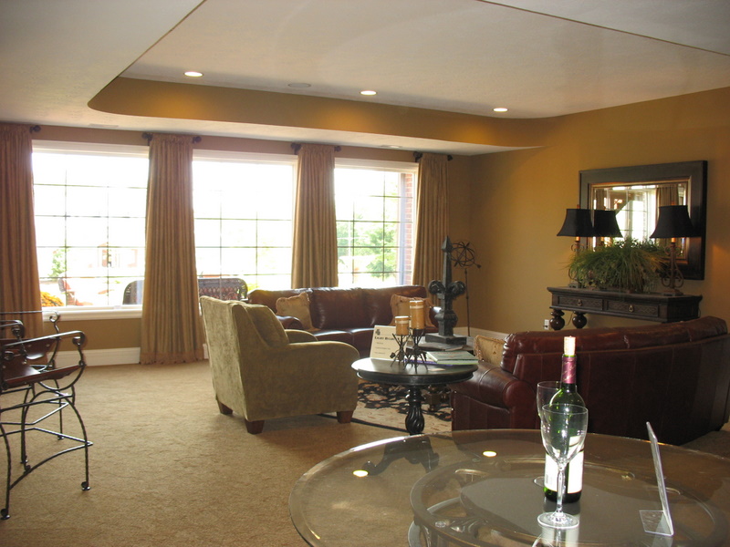 Another view of the lower-level family room.