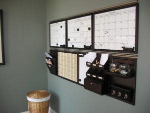A nook behind the kitchen where you can keep everything organized.