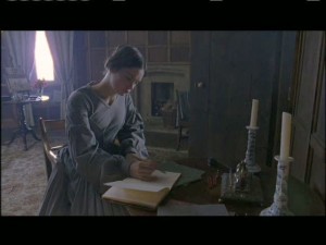 Jane grading Adele's homework.