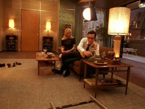 Production photo on set: Peter's apartment.