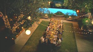 A party in the backyard.