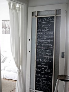 A Beach Cottage-chalkboard doors