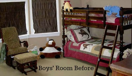 boys' bedroom before makeover