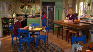 Good Luck Charlie kitchen-blue chairs