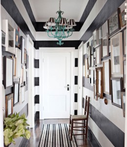 black and white hall-Country Living