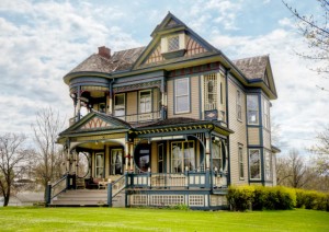 Queen Anne Victorian for sale in Osceola porch side view