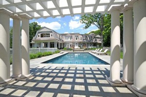 view of back of house from pergola