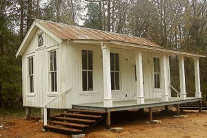 Texas Tiny Houses-white guest cottage