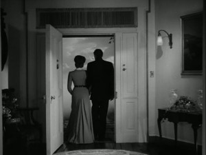 The Captain and Mrs. Muir leaving Gull Cottage