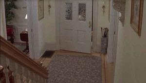 front door seen from the stairs