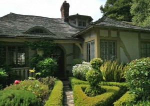 front of cottage Lilacs and Laughter