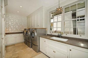 white laundry room