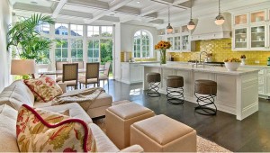 kitchen with yellow tile