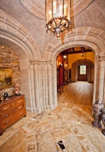 stone hallway in castle dromborg