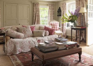 Cabbage and Roses-quilt living rm