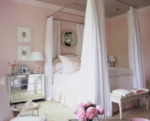 pink bedroom decorated by Phoebe Howard