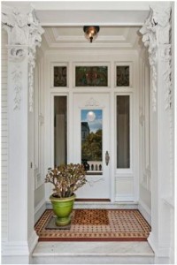 San Francisco Victorian mansion front door
