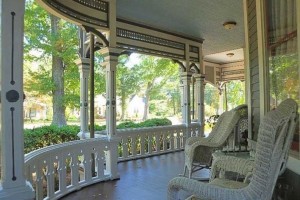 Victorian Parrot Camp Soucy house front porch