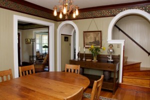 dining room and staircase