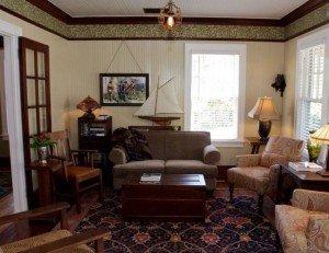 living room in Croatan Cottage
